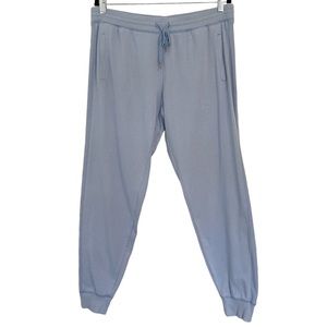 PJ Salvage Light Blue Jogger Pants Sz Large Knit Side Stripe Lounge Track Pant